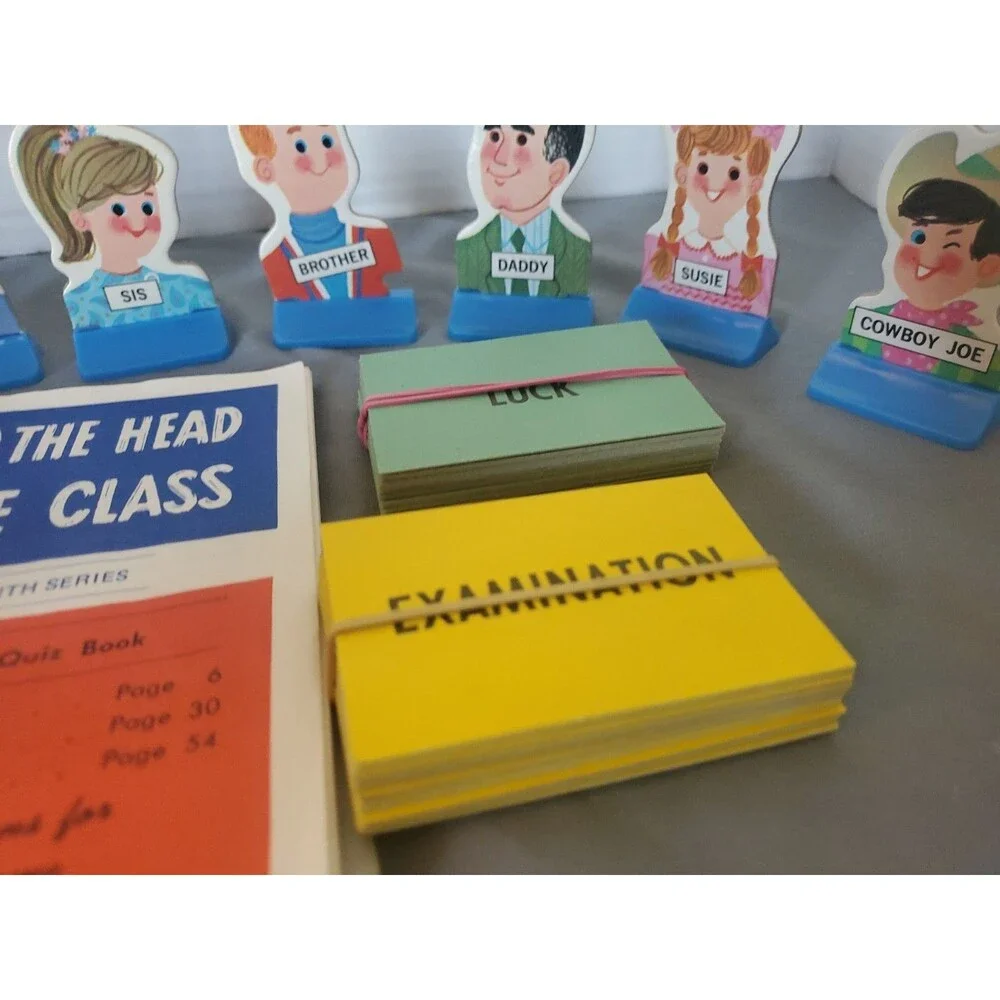 Vtg Milton Bradley GO TO THE HEAD OF THE CLASS Replacement Pieces Rules & Cards